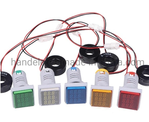 22mm Digital Therometer Temperature LED Lamp Round Light Indicator