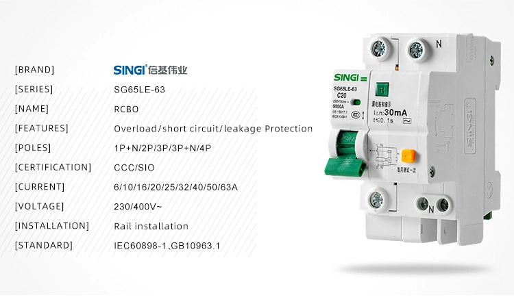 CE CB Approved 6ka 10 Ka MCB Circuit Breaker with Overload Protection ISO9001 Manufacturer