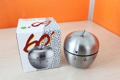 Timer Kitchen Stainless Steel Apple Shape 60 Minute Kitchen Cook Cooking Timer Esg10419