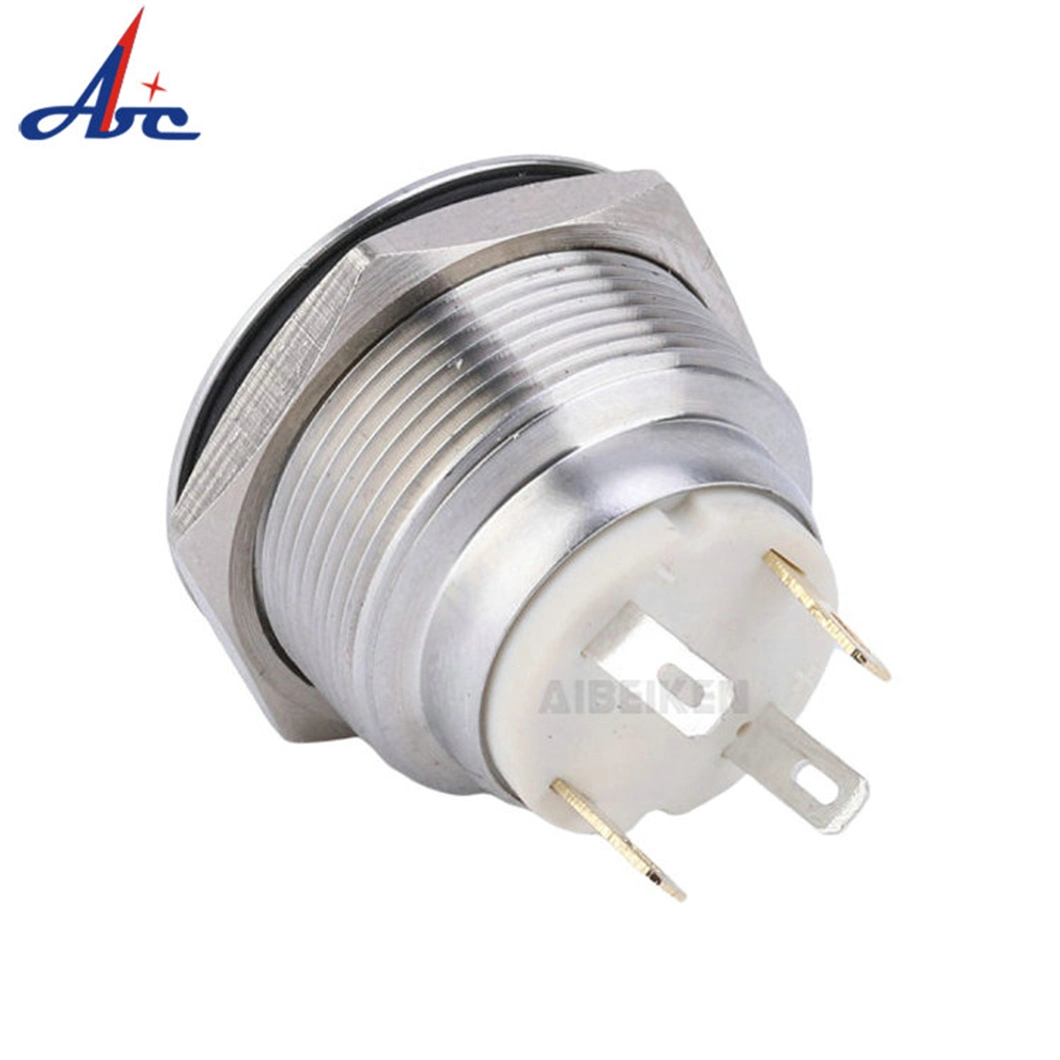 22mm 1no Ring LED Illuminated Metal Push Button Power Switch