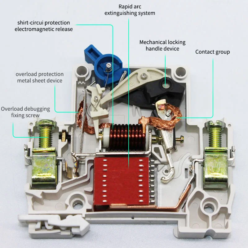 Open Electric Mini MCB 10A 16A 20A 32A 25A 40A 63A AC MCB Miniature Circuit Breaker