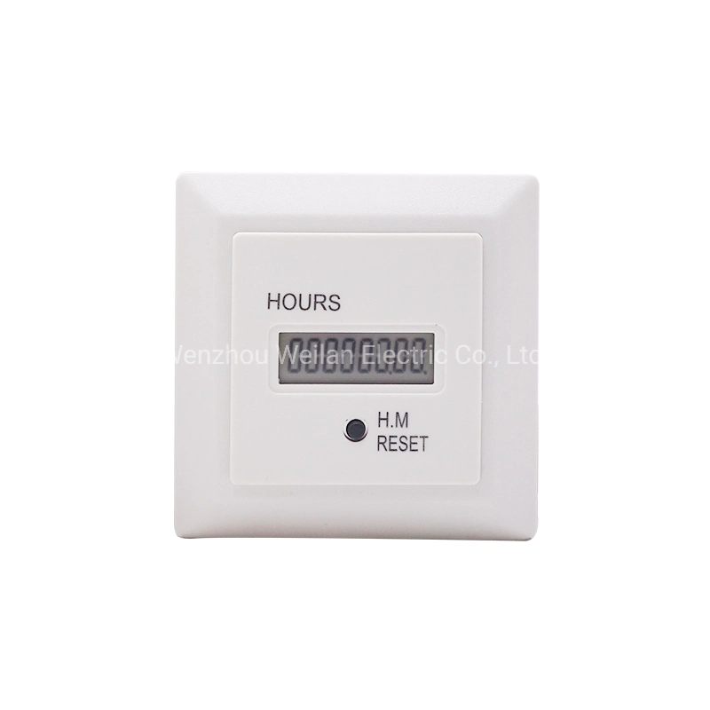 Hm-1r Hour Meter Mechanical Timer Switch with LCD Display White Color