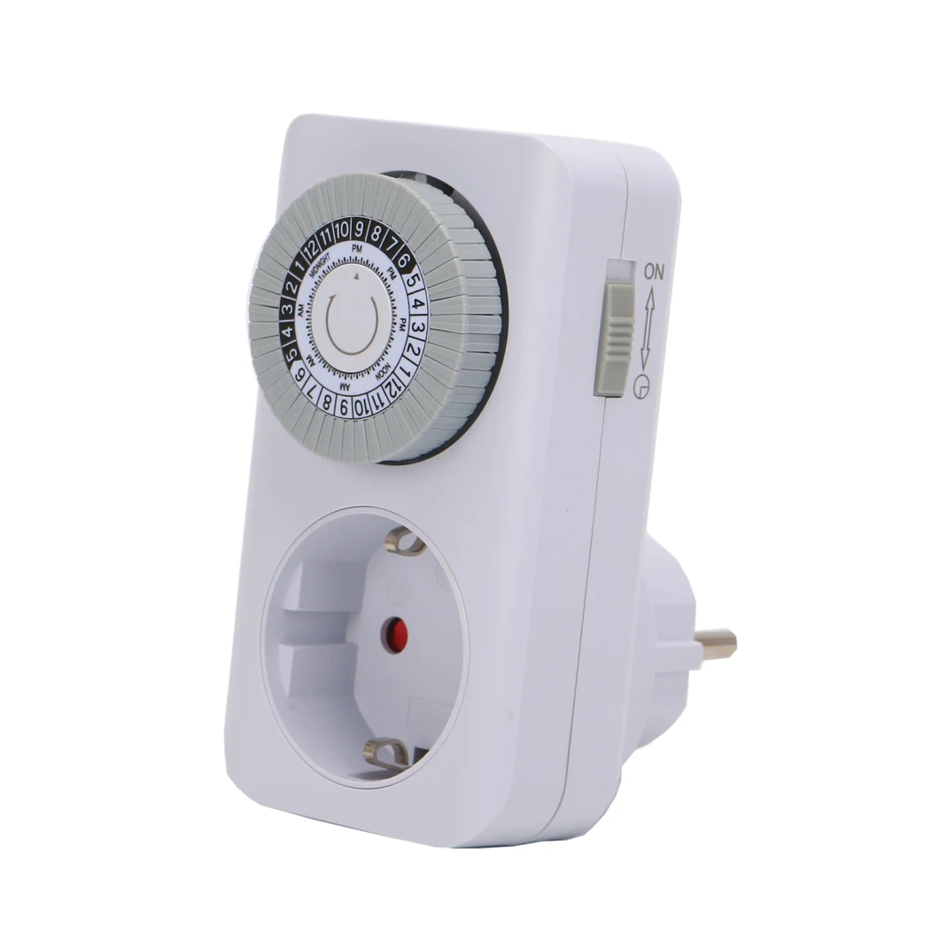 EU Germany 24h Mini Mechanical Timer Switch, Daily Timer Socket